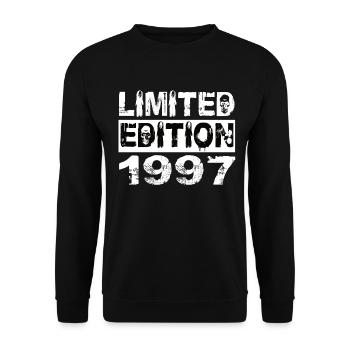 Limited Edition 1997 Birthday 1997 Birthday - Unisex Sweatshirt - black - Front - Alina (178cm) & Michal (187cm)