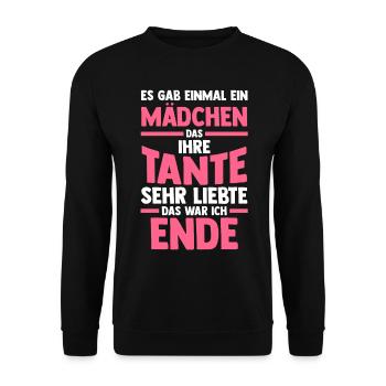 Patentante Nichte Tante - Unisex Pullover - Schwarz - Vorne - Alina (178cm) & Michal (187cm)