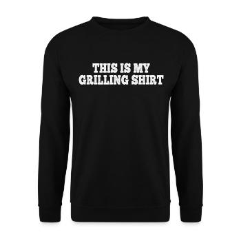 This Is My Grilling Shirt - Funny Barbecue Grillin - Unisex Sweatshirt - black - Front - Alina (178cm) & Michal (187cm)
