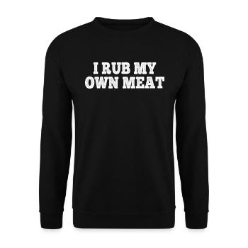 Barbecue drôle - Je frotte ma propre viande - BBQ drôle - Sweat-shirt Unisexe - noir - Devant - Alina (178cm) & Michal (187cm)