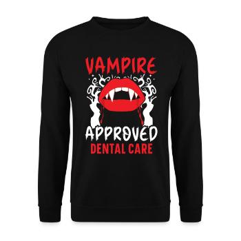 Soins dentaires adaptés aux vampires. - Sweat-shirt Unisexe - noir - Devant - Alina (178cm) & Michal (187cm)