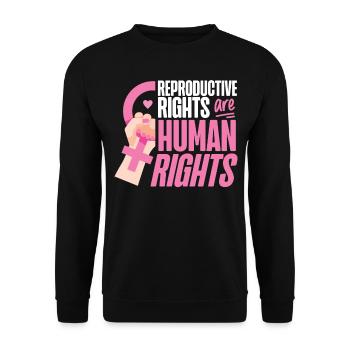 Feminist Reproductive Rights Are - Unisex Sweatshirt - black - Front - Alina (178cm) & Michal (187cm)