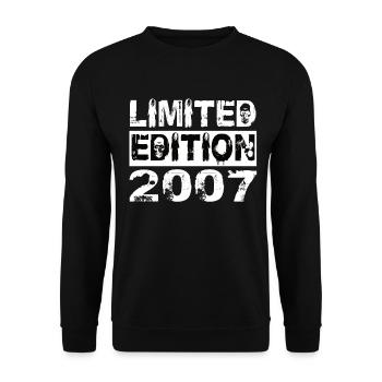 Limited Edition 2007 Geburtstag 2007 Geburtstag - Unisex Pullover - Schwarz - Vorne - Alina (178cm) & Michal (187cm)