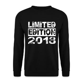 Limited Edition 2018 Geburtstag 2018 Geburtstag - Unisex Pullover - Schwarz - Vorne - Alina (178cm) & Michal (187cm)