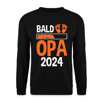 Werdender Opa 2029 - Unisex Pullover - Schwarz - Vorne - Alina (178cm) & Michal (187cm)