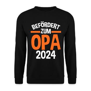 Werdender Opa 2030 - Unisex Pullover - Schwarz - Vorne - Alina (178cm) & Michal (187cm)