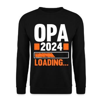 Werdender Opa 2038 - Unisex Pullover - Schwarz - Vorne - Alina (178cm) & Michal (187cm)