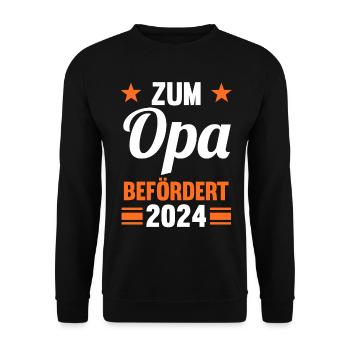 Werdender Opa 2042 - Unisex Pullover - Schwarz - Vorne - Alina (178cm) & Michal (187cm)