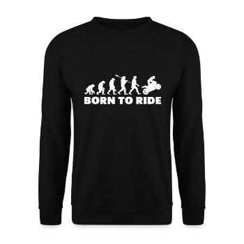 Né Pour Rouler Cadeau Motard - Sweat-shirt Unisexe - noir - Devant - Alina (178cm) & Michal (187cm)