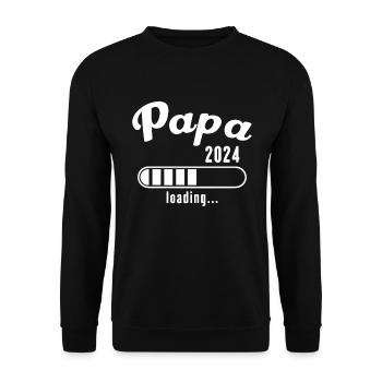 Le magasin Papa 2024 annonce la grossesse Future Dad - Sweat-shirt Unisexe - noir - Devant - Alina (178cm) & Michal (187cm)