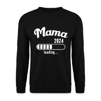Mamá 2024 Loading Pregnancy Mom Mom - Unisex Sweatshirt - black - Front - Alina (178cm) & Michal (187cm)