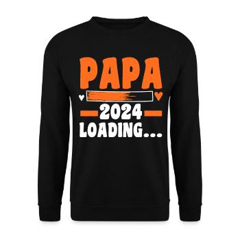 Werdender Papa 2027 - Unisex Pullover - Schwarz - Vorne - Alina (178cm) & Michal (187cm)