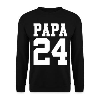 Dad-to-be 2032 - Unisex Sweatshirt - black - Front - Alina (178cm) & Michal (187cm)