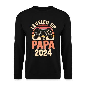 Dad-to-be 2035 - Unisex Sweatshirt - black - Front - Alina (178cm) & Michal (187cm)