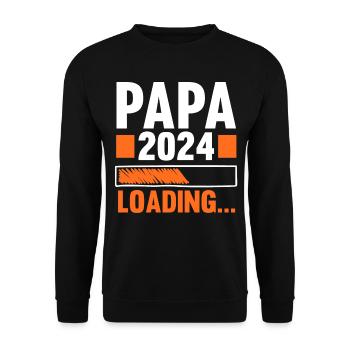 Dad-to-be 2038 - Unisex Sweatshirt - black - Front - Alina (178cm) & Michal (187cm)