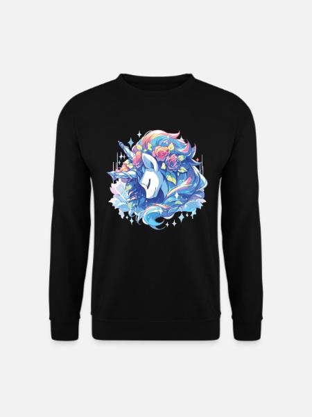 Einhorn Einhörner Einhorn party Unicorns - Unisex Pullover - Schwarz