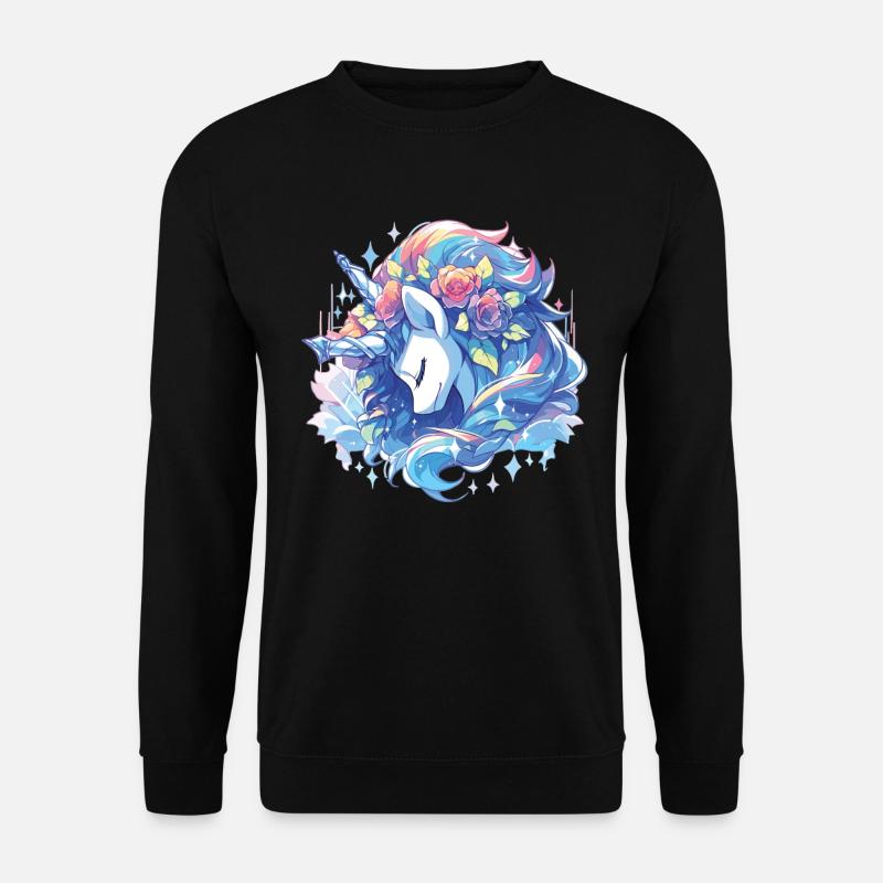Einhorn Einhörner Einhorn party Unicorns - Unisex Pullover - Schwarz
