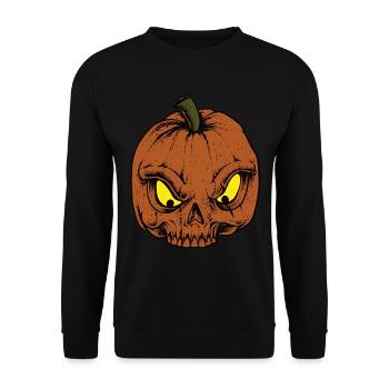 Halloween effrayant avec style Jack-O'-Lantern - Sweat-shirt Unisexe - noir - Devant - Alina (178cm) & Michal (187cm)