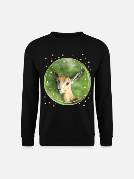 Gazelle - Antilope - Wildtier in Afrika - Unisex Pullover - Schwarz