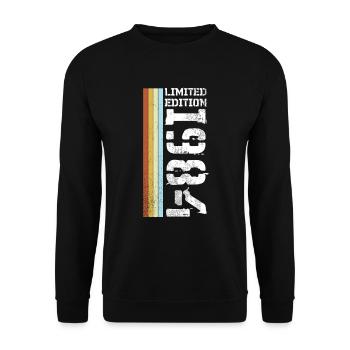 Limited Edition Retro 1984 - Unisex Sweatshirt - black - Front - Alina (178cm) & Michal (187cm)