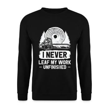 Arborist Tree Cutter Chainsaw Lumberjack - Unisex Sweatshirt - black - Front - Alina (178cm) & Michal (187cm)