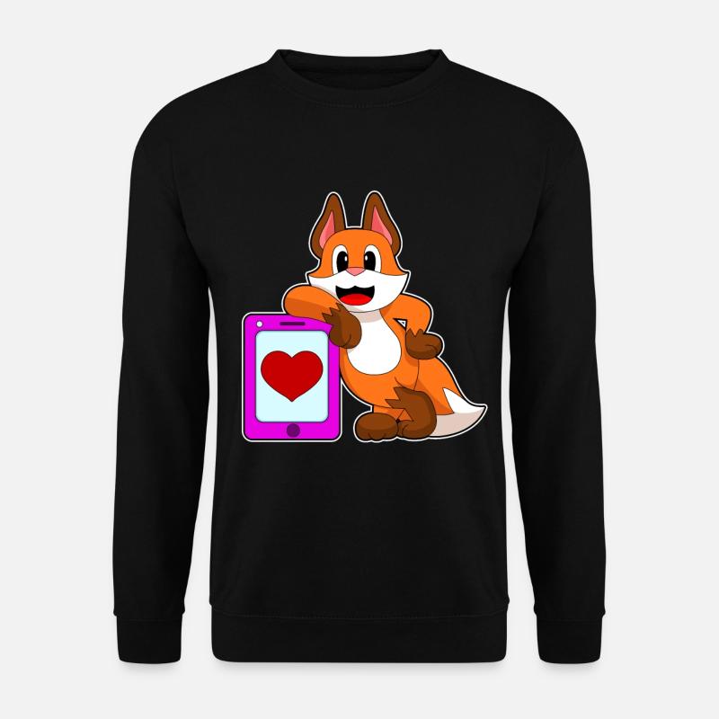 Fox Heart - Unisex Sweatshirt - black