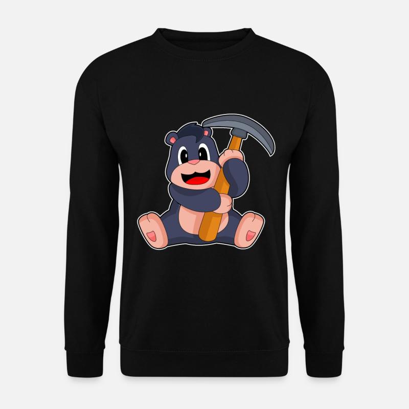 Mole Miner Pickaxe - Unisex Sweatshirt - black