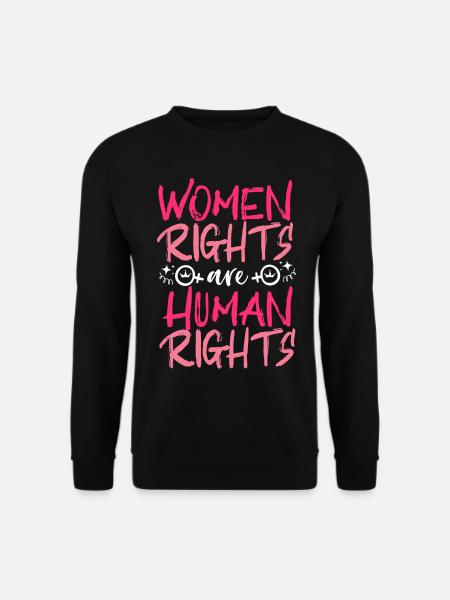 Feminist Women's Rights Are Human - Unisex Pullover - Schwarz