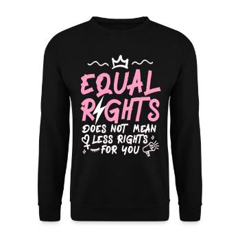 Feminist Equal Rights For Others - Unisex Pullover - Schwarz - Vorne - Alina (178cm) & Michal (187cm)