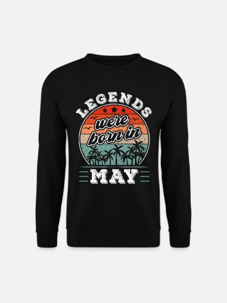 Mai Geburtstag Mai Geboren Legende Geschenk - Unisex Pullover - Schwarz