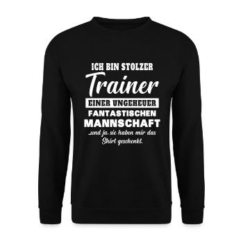 Lustiges Trainer Geschenk - Unisex Pullover - Schwarz - Vorne - Alina (178cm) & Michal (187cm)