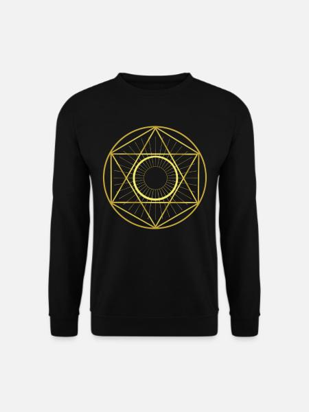 Grafik - Kreis - Stern - Geometrie - Unisex Pullover - Schwarz