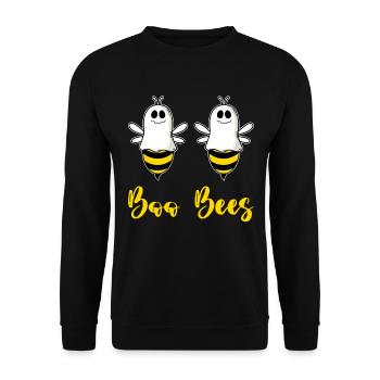 Boo Bees - Des abeilles d’Halloween déguisées en fantômes - Sweat-shirt Unisexe - noir - Devant - Alina (178cm) & Michal (187cm)