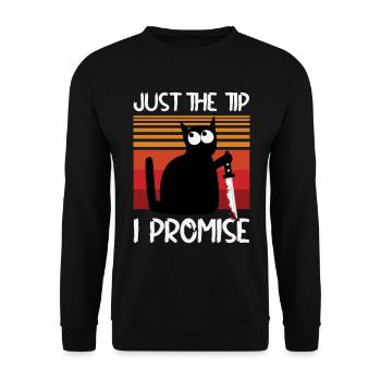 Halloween Black Cat: « Juste le conseil que je promets » - Sweat-shirt Unisexe - noir - Devant - Alina (178cm) & Michal (187cm)