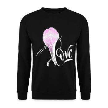 Rosenbauchsittich, Bourkesittich lustiger Spruch - Unisex Pullover - Schwarz - Vorne - Alina (178cm) & Michal (187cm)
