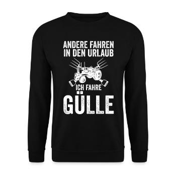 Landwirtschaft Landwirt Traktor Bauernhof Bauer - Unisex Pullover - Schwarz - Vorne - Alina (178cm) & Michal (187cm)
