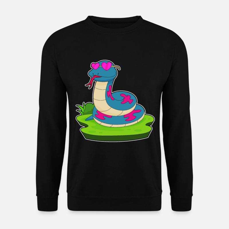 Snake Glasses - Unisex Sweatshirt - black