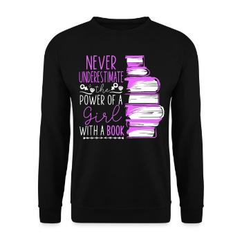 Les féministes ne sous-estiment jamais le - Sweat-shirt Unisexe - noir - Devant - Alina (178cm) & Michal (187cm)