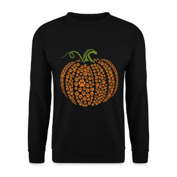Halloween Paw Pumpkin: cadeau pour les amoureux des chiens - Sweat-shirt Unisexe - noir - Devant - Alina (178cm) & Michal (187cm)