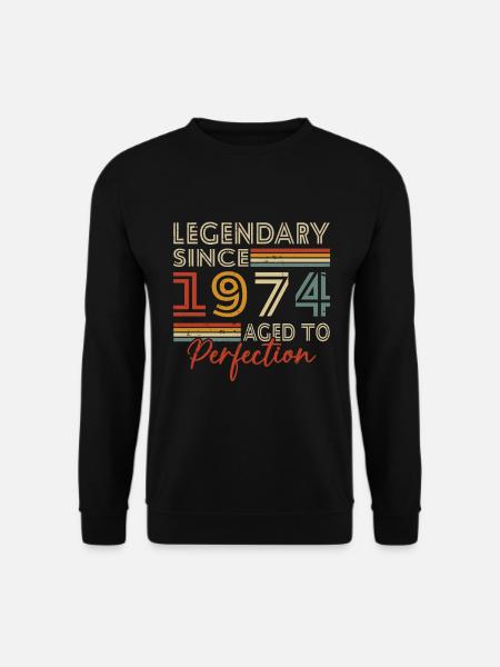1974 Vintage Retro Geburtstagsgeschenk - Unisex Pullover - Schwarz