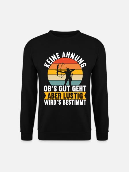Bogenschießen Bogenschütze - Unisex Pullover - Schwarz