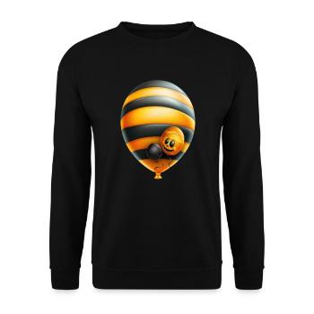 Creepy and beautiful pumpkin balloon for Halloween! - Unisex Sweatshirt - black - Front - Alina (178cm) & Michal (187cm)