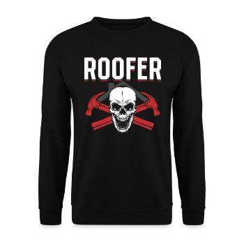 Roofer - Roof Worker Roofing Worker Roofer - Unisex Sweatshirt - black - Front - Alina (178cm) & Michal (187cm)