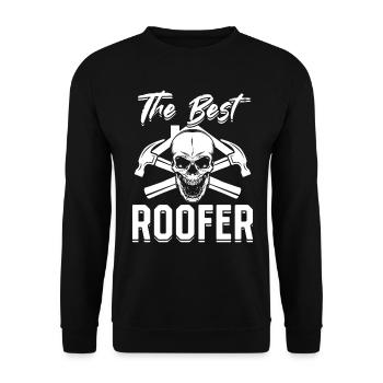 Roofing Contractor Roof Worker Roofer - The Best R - Unisex Pullover - Schwarz - Vorne - Alina (178cm) & Michal (187cm)