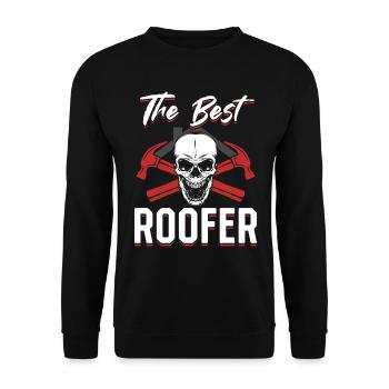 The Best Roofer - Roofing Contractor Roofer - Unisex Pullover - Schwarz - Vorne - Alina (178cm) & Michal (187cm)