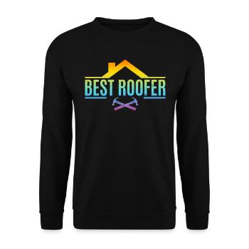 Roofing Worker - Best Roofer - Unisex Pullover - Schwarz - Vorne - Alina (178cm) & Michal (187cm)