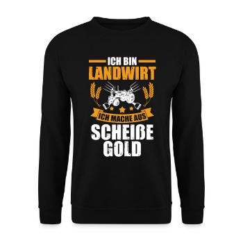 Landwirtschaft Bauer Landwirt - Unisex Pullover - Schwarz - Vorne - Alina (178cm) & Michal (187cm)