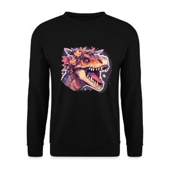 Dinosaurier Trex Dinos Dinosaurus Dino Baby - Unisex Pullover - Schwarz - Vorne - Alina (178cm) & Michal (187cm)