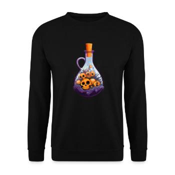 Creepy Skulls: Candy Collectors Halloween - Unisex Sweatshirt - black - Front - Alina (178cm) & Michal (187cm)