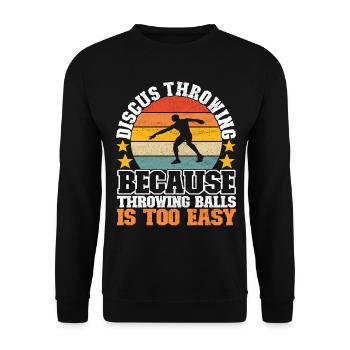 Lanceur de disque Lancer de disque - Sweat-shirt Unisexe - noir - Devant - Alina (178cm) & Michal (187cm)
